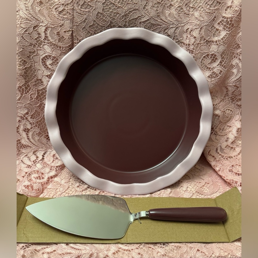 NEW Noon & Moon Pie Dish and Matching Server Bundle ($113)